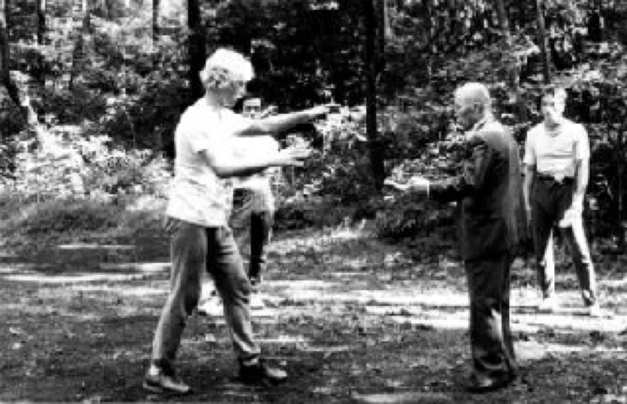 Sawai sensei and Ron Nansink Shinai attack and defence.